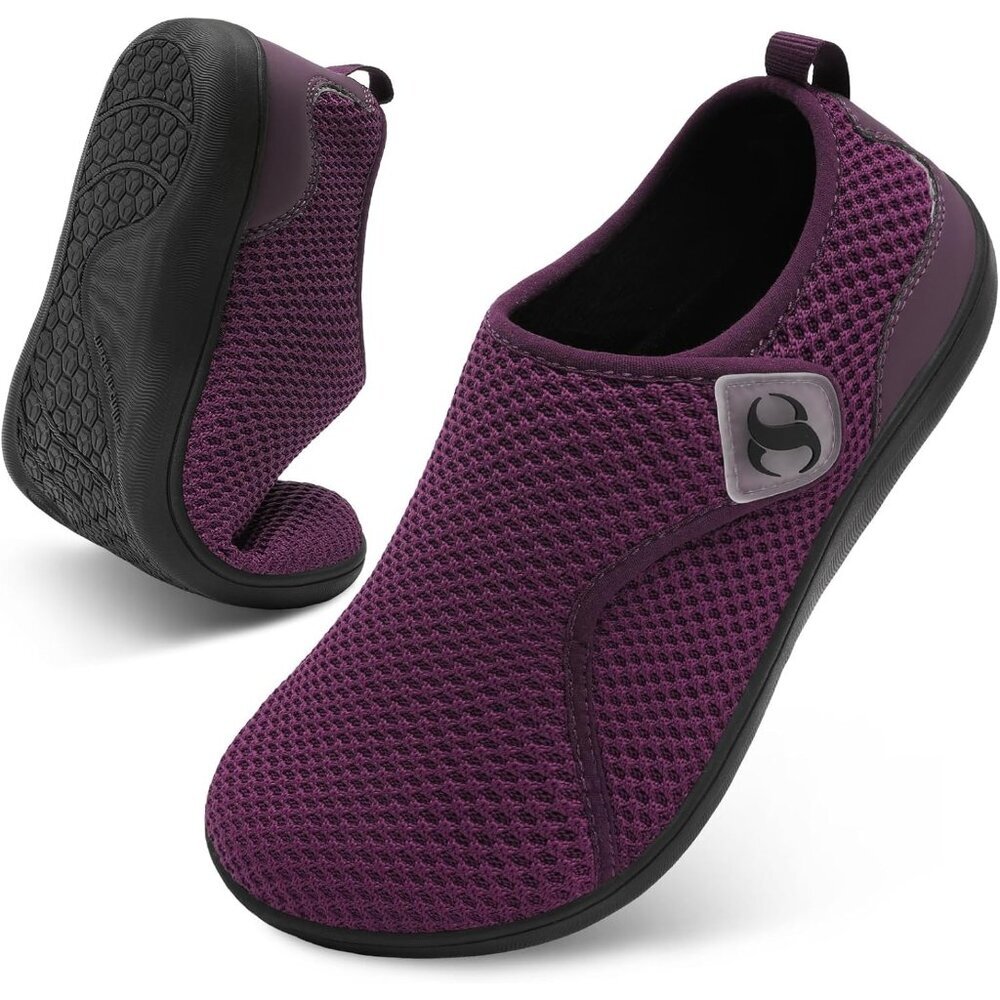 〽️Women's Comfortable Walking Shoe Purple Breathable Sneakers Closed Toe Pull On